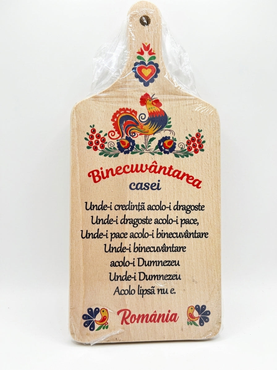Plachetă de lemn cu mesaj