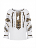 Ie cu broderie neagra