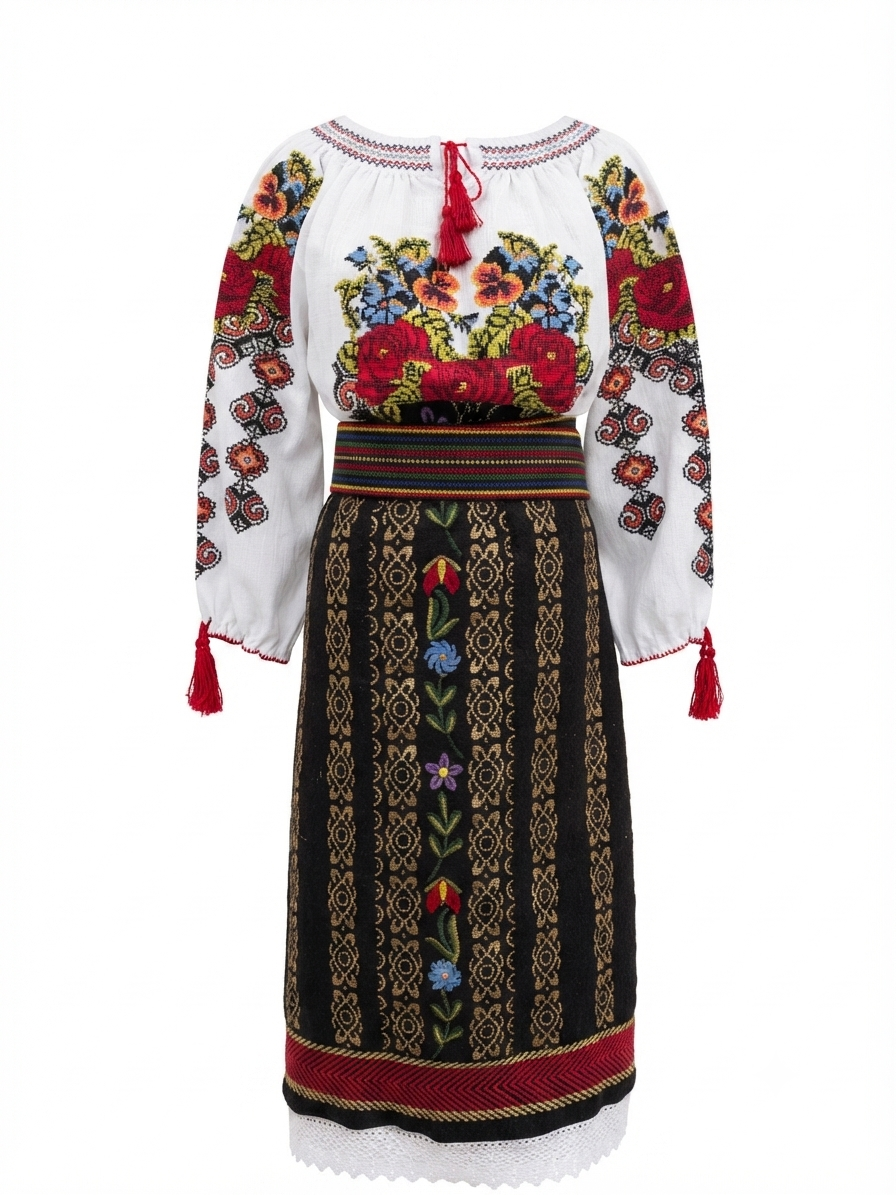 Ie cu flori colorate